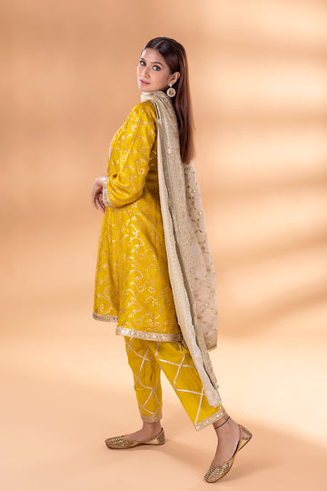Rangreza Yellow Kurta Set With Dupatta
