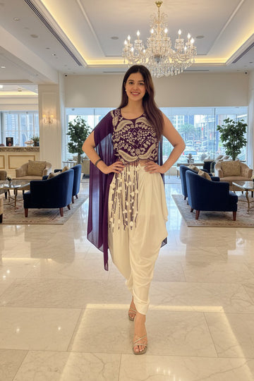 Amethyst Regal Dhoti Co-ord