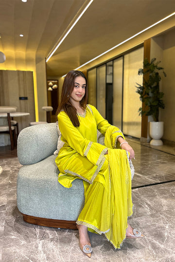Sufi Suit Set With Dupatta