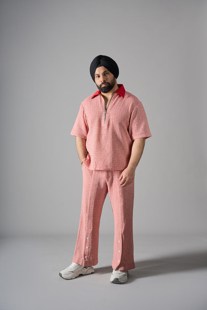 Crimson Knitted Unisex Co-ord